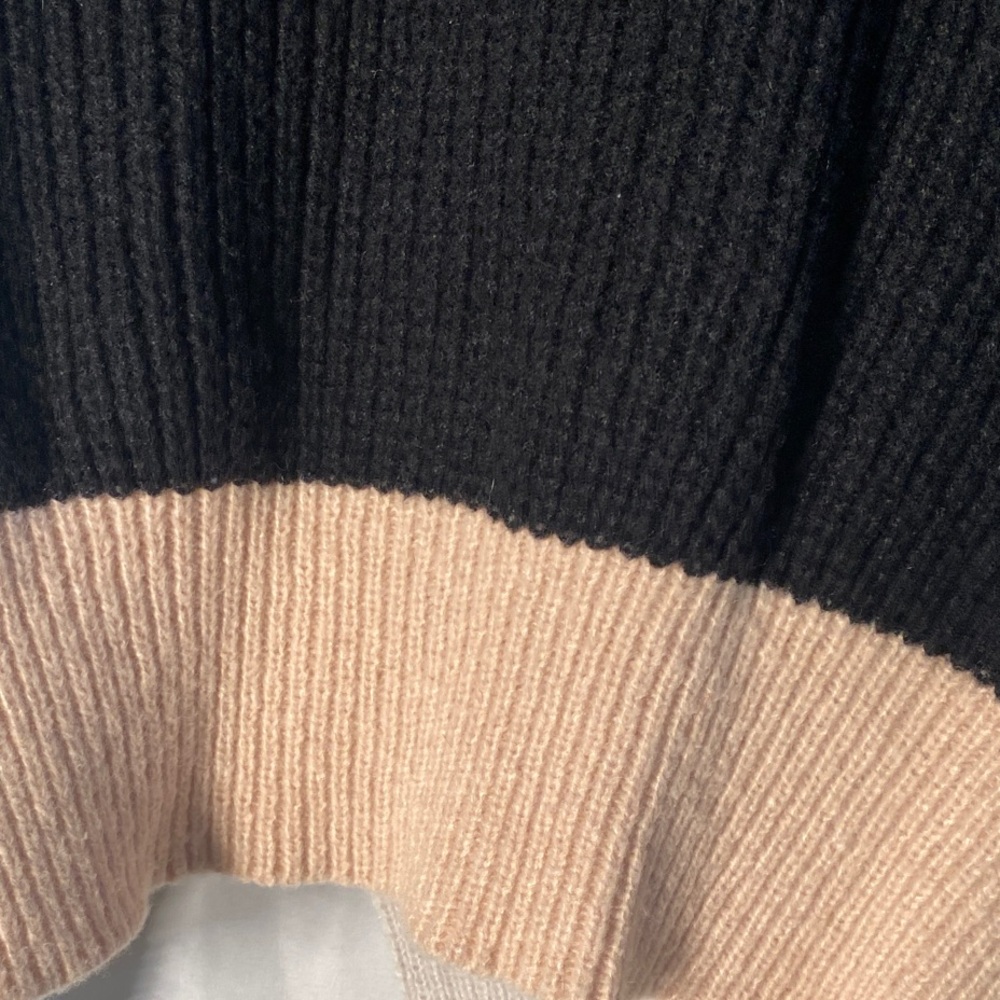 BiBi Patchwork Leopard Cable Knit Sweater Denim S… - image 12